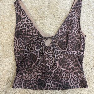 SHEIN Animal Print Sleeveless Blouse